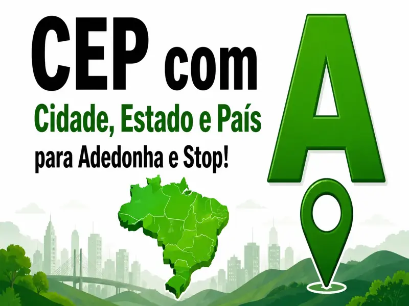 CEP com A: Lista de Cidade, Estado e País Para Adedonha e Stop