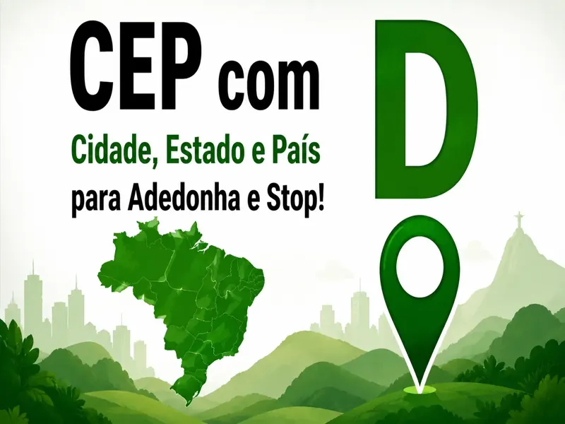 CEP com D: Cidade, Estado ou País com D Para Stop