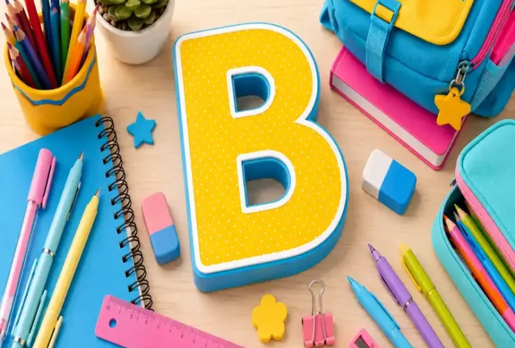 Material Escolar com B: Exemplos de Objetos para Jogar