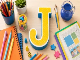 Material Escolar com J: Itens Escolares para o Jogo Stop