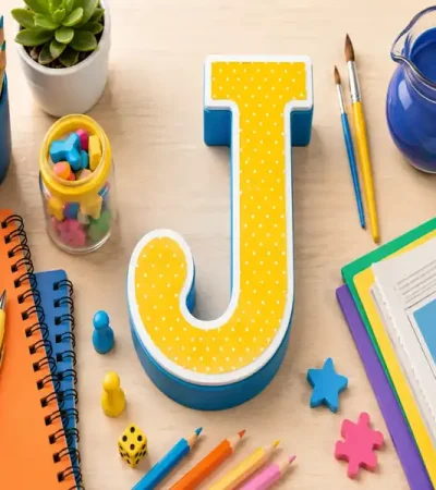 Material Escolar com J: Itens Escolares para o Jogo Stop
