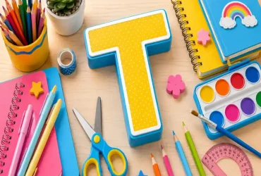 Material Escolar com T: Exemplos de Objetos Usados na Escola