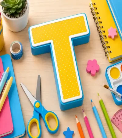 Material Escolar com T: Exemplos de Objetos Usados na Escola