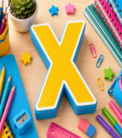 Material Escolar com X: Lista de Objetos para Adedonha