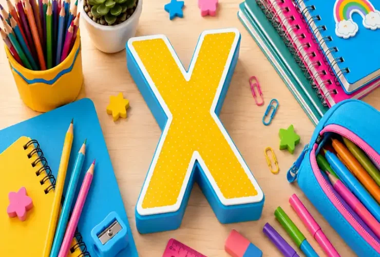 Material Escolar com X: Lista de Objetos para Adedonha