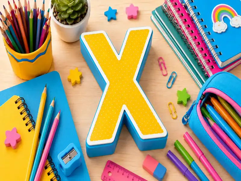 Material Escolar com X: Lista de Objetos para Adedonha
