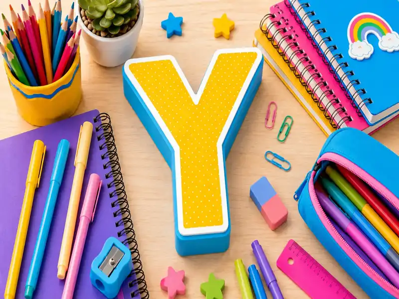 Material Escolar com Y: Exemplos de Palavras com Y