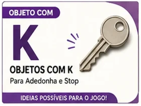 Objeto com K: Objetos com K Para Stop: Veja Exemplos Possíveis