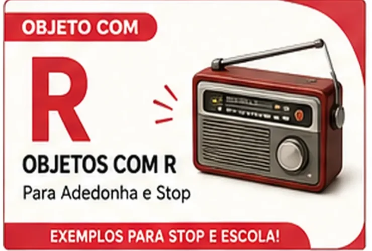 Objeto com R: Objetos com R: Exemplos Para Stop, Escola e Passatempo