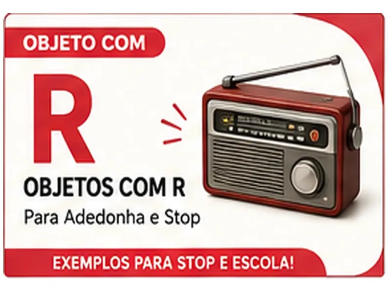 Objeto com R: Objetos com R: Exemplos Para Stop, Escola e Passatempo